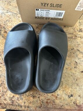 adidas Black YZY Slide Foam Slip-On Sandals